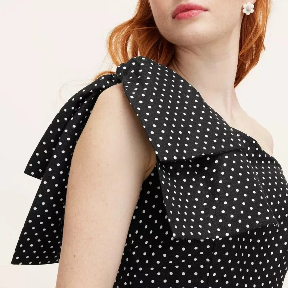 New Kate Spade Target Size 10 Mini Polka Dot Jumpsuit Black/White (M/Medium) NWT